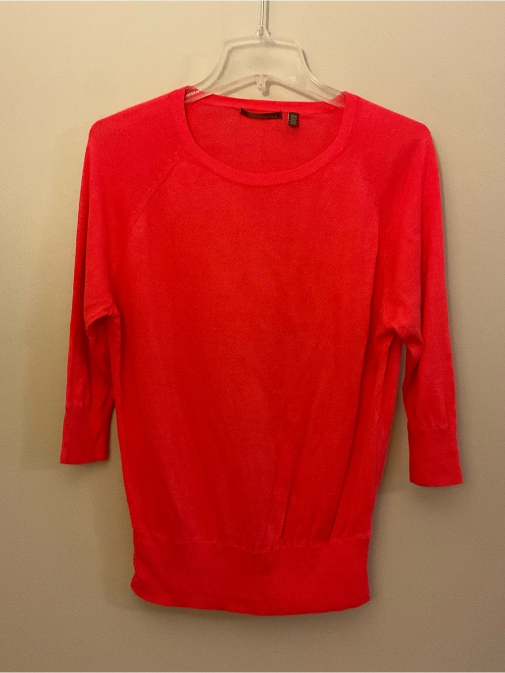 Bright Orange/red Lightweight Pullover Sweater